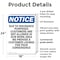 Signmission Due To Insurance Purposes Customers, 18 in W x Rectangle, Plastic OS-2PACK-NS-P-1824-V-11592 - alternate 6